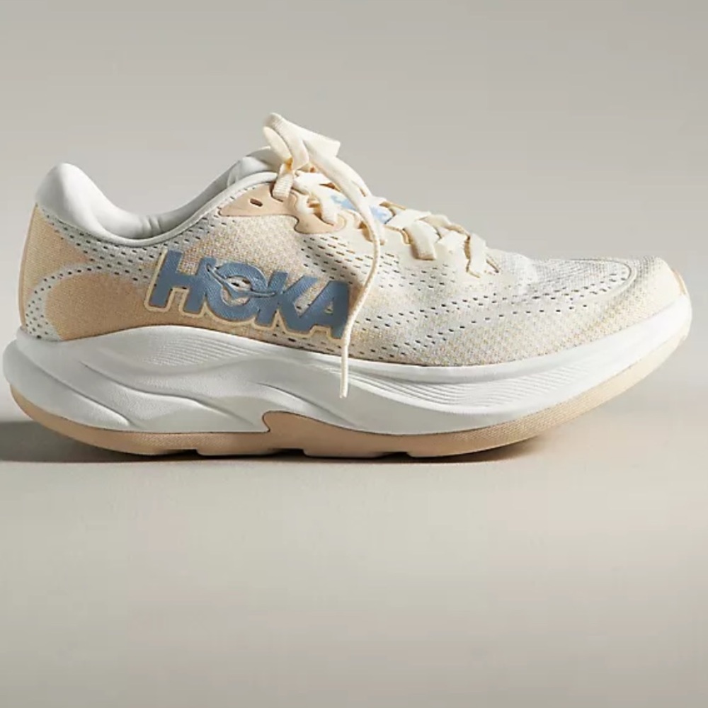 Hoka Rincon 4 (cream & peach color)